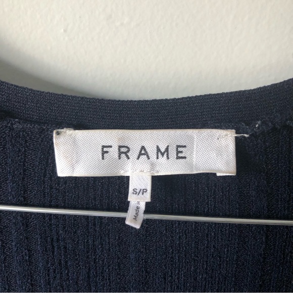 FRAME Twist-Front Rib Knit MIDI Dress sz. S - Picture 2 of 9